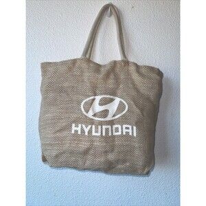 Hyundai Bag Burlap Rope Handles Shopping Beach Car Accessories Tote Reusable